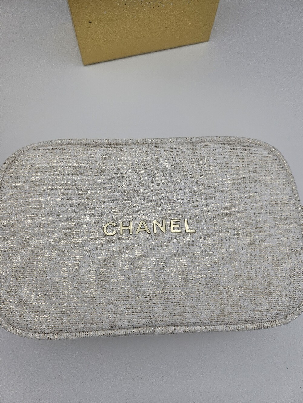 New CHANEL Cream Cosmetic Pouch from Chanel Beauty. - Picture 7 of 16